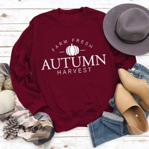 Cozy Autumn Harvest Sweatshirt in Y2K Style for a Comfy Fall Aesthetic