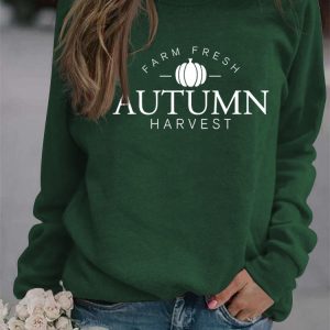 Cozy Autumn Harvest Sweatshirt in Y2K Style for a Comfy Fall Aesthetic