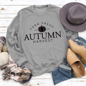 Cozy Autumn Harvest Sweatshirt in Y2K Style for a Comfy Fall Aesthetic