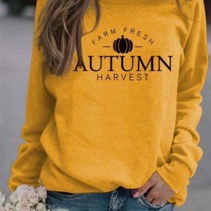 Cozy Autumn Harvest Sweatshirt in Y2K Style for a Comfy Fall Aesthetic