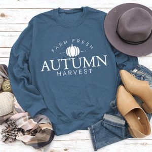 Cozy Autumn Harvest Sweatshirt in Y2K Style for a Comfy Fall Aesthetic