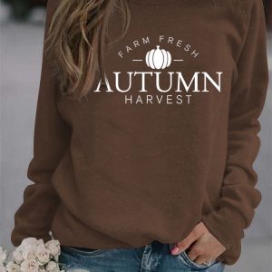 Cozy Autumn Harvest Sweatshirt in Y2K Style for a Comfy Fall Aesthetic