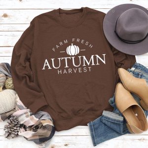 Cozy Autumn Harvest Sweatshirt in Y2K Style for a Comfy Fall Aesthetic