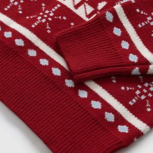 Cozy Christmas Knitted Snow Sweater for Y2K Aesthetic and Winter Vibes