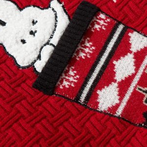 Cozy Knitted Christmas Sweater Socks for Y2K Aesthetic and Holiday Cheer