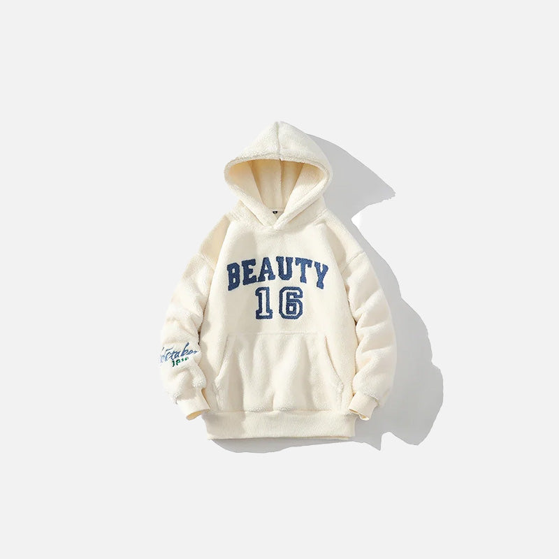 Cozy Loose Fluffy Fleece Hoodie for Y2K Aesthetic and Comfy Street Style Outfits