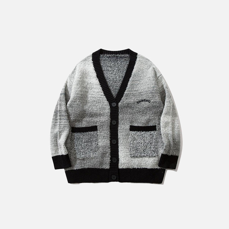 Cozy Loose Long Sleeve Knitted Cardigan for Y2K Aesthetic and Comfy Outfits