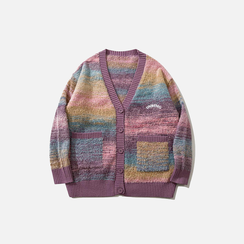 Cozy Loose Long Sleeve Knitted Cardigan for Y2K Aesthetic and Comfy Outfits