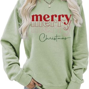 Cozy Merry Christmas Sweatshirt in Y2K Style for Festive Aesthetic Outfits