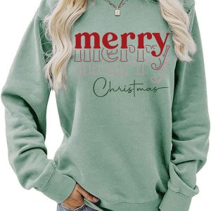 Cozy Merry Christmas Sweatshirt in Y2K Style for Festive Aesthetic Outfits