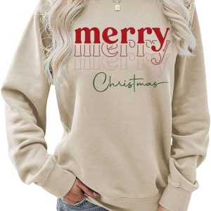 Cozy Merry Christmas Sweatshirt in Y2K Style for Festive Aesthetic Outfits