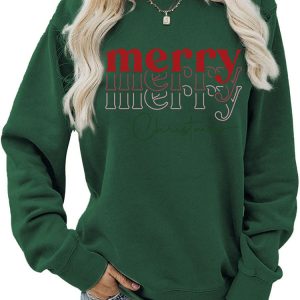 Cozy Merry Christmas Sweatshirt in Y2K Style for Festive Aesthetic Outfits