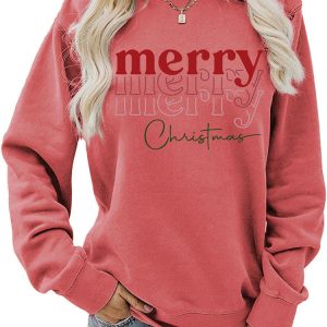 Cozy Merry Christmas Sweatshirt in Y2K Style for Festive Aesthetic Outfits