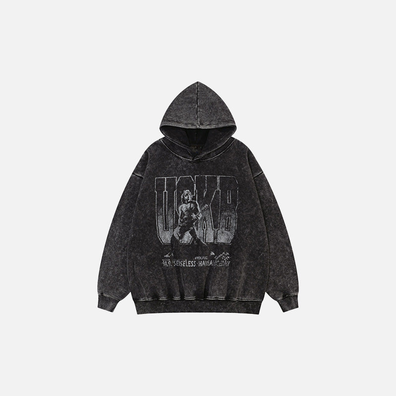 Cozy Oversized Music Hoodie for Y2K Aesthetic Lovers - Perfect for Grunge and Soft Girl Styles