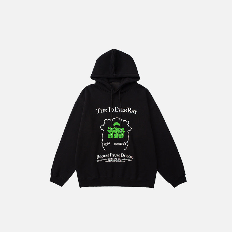 Cozy Oversized Printed Hoodie for Y2K Aesthetic and Grunge Style Lovers