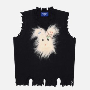 Cozy Plush Dog Sweater Vest for Y2K Aesthetic and Cute Outfits