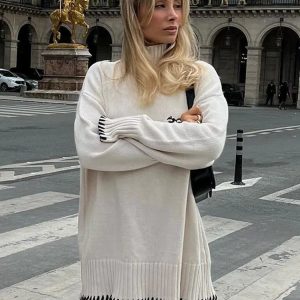 Cozy Snug Symphony Turtleneck Sweater for Y2K Aesthetic and Grunge Style Outfits