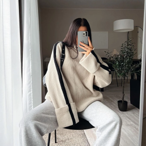 Cozy Snug Symphony Turtleneck Sweater for Y2K Aesthetic and Grunge Style Outfits