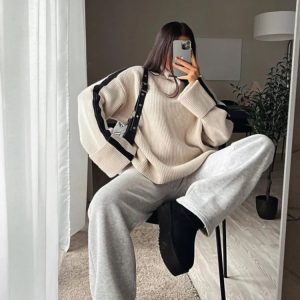 Cozy Snug Symphony Turtleneck Sweater for Y2K Aesthetic and Grunge Style Outfits