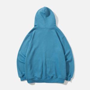 Cozy Solid Basic Hoodie for Y2K Fashion Lovers - Perfect for Grunge and Coquette Aesthetics