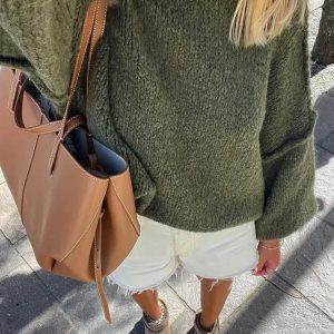 Cozy Turtleneck Tranquility Sweater - Y2K Aesthetic Knit Top for Effortless Style