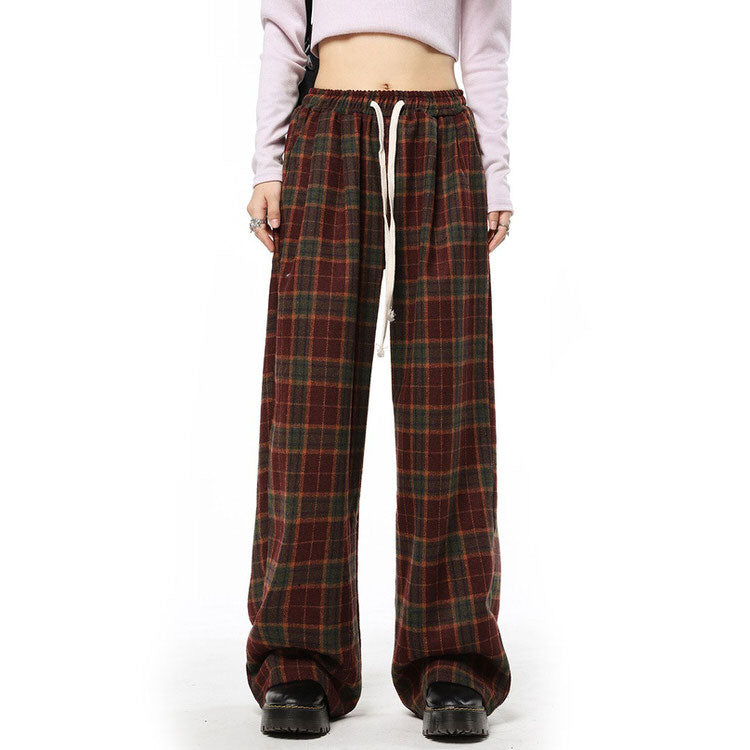 Cozy Up Y2K Plaid Pants for Comfy Grunge Aesthetic Outfits and Cute Casual Looks