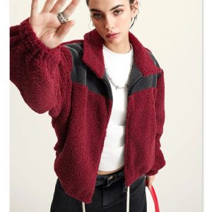 Cozy Y2K Plush Jacket for Comfy Aesthetic Outfits and Grunge Style Looks