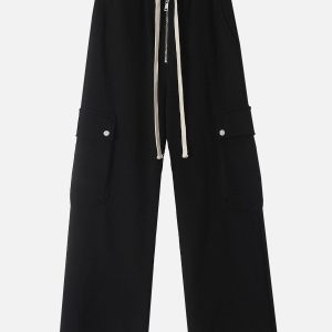 Cozy Y2K Zip-Up Sweatpants for Comfy Aesthetic Outfits and Casual Grunge Style