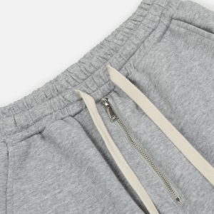 Cozy Y2K Zip-Up Sweatpants for Comfy Aesthetic Outfits and Casual Grunge Style