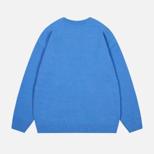 Cute Cartoon Snail Sweater - Y2K Aesthetic Knit Top for Cozy, Comfy Outfits