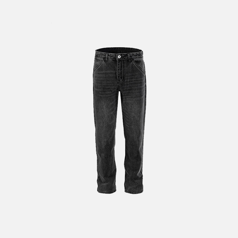 Dark Washed Y2K Relaxed-Fit Jeans for Grunge Aesthetic Outfits and Comfy Everyday Wear