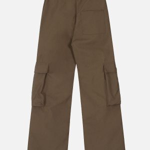 Detachable Pocket Cargo Pants for Y2K Aesthetic and Grunge Style Outfits