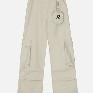 Detachable Pocket Cargo Pants for Y2K Aesthetic and Grunge Style Outfits