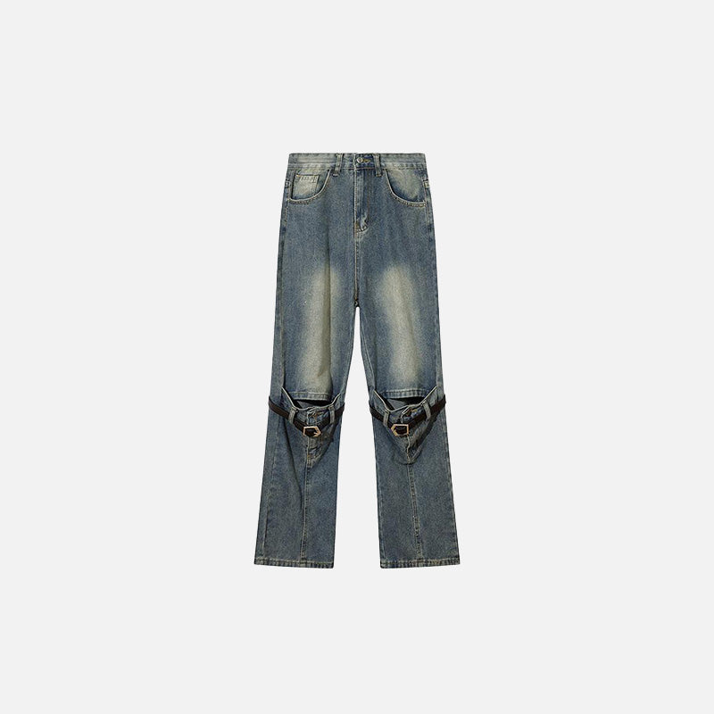 Detachable Versatile Y2K Denim Cargo Pants for Trendy Aesthetic Outfits