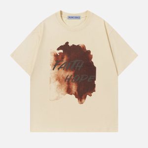 Dirt Letter Print Tee - Y2K Aesthetic Graphic Top for Trendy Outfits and Casual Style