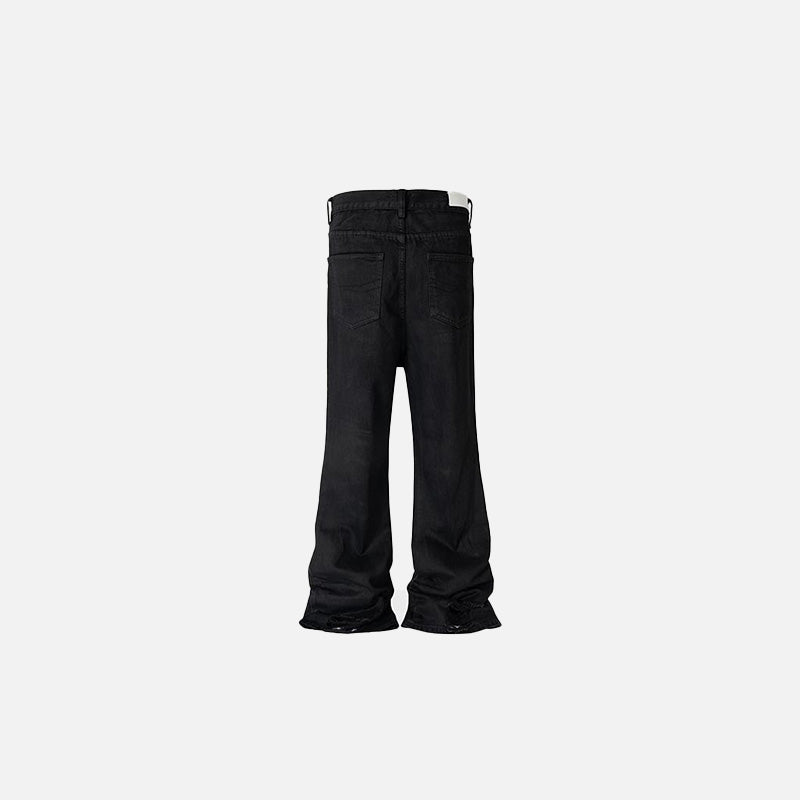 Distressed Baggy Black Jeans for Y2K Aesthetic and Grunge Style Outfits