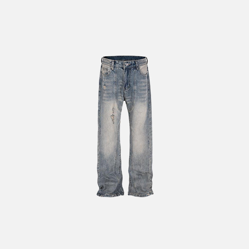 Distressed Y2K Denim Jeans for a Grunge Aesthetic Look and Vintage Vibe