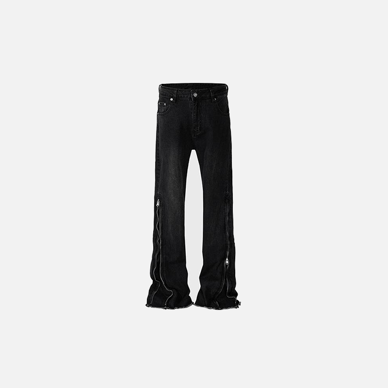 Edgy Black Flared Jeans for Y2K Aesthetic, Grunge Style, and Coquette Outfits