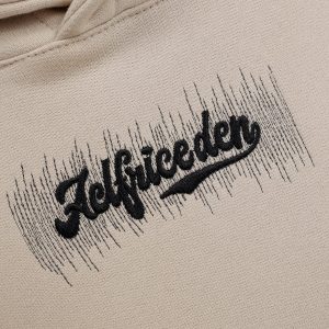 Embroidered Basic Hoodie: Y2K Aesthetic Essential for Cozy, Cute Outfits