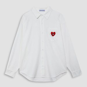 Embroidered Heartie Long Sleeve Top - Y2K Aesthetic Cute Shirt for Stylish Outfits