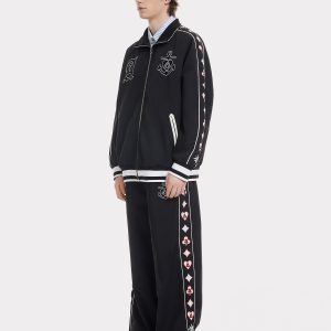 Embroidered Ship Anchor Bomber Jacket - Y2K Aesthetic Outerwear for Trendy Looks