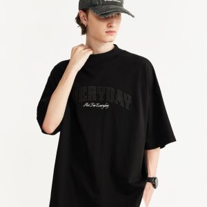 Embroidered Y2K Aesthetic Loose T-Shirt for Trendy Coquette and Grunge Outfits