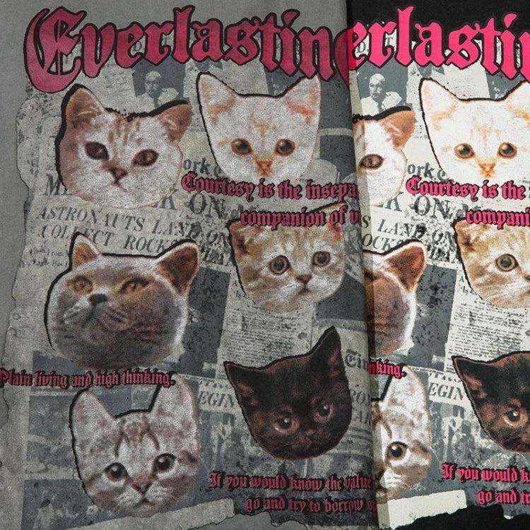 Everlasting Cats Tee: Y2K Aesthetic Cute Top for Coquette and Grunge Styles