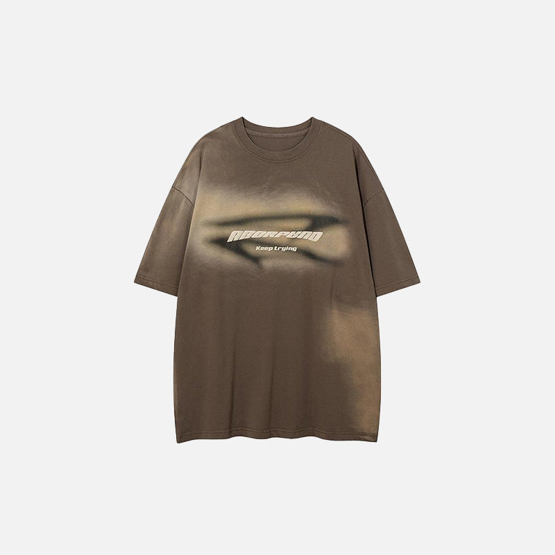 Faded Loose Distressed T-Shirt for Y2K Aesthetic and Grunge Style Outfits