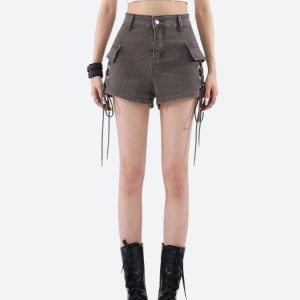 Fairy Grunge Aesthetic Cargo Shorts for a Unique Y2K Style Look