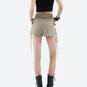 Fairy Grunge Aesthetic Cargo Shorts for a Unique Y2K Style Look