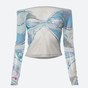 Fairycore Butterfly Mesh Top - Ethereal Aesthetic Blouse for Enchanting Outfits