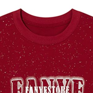 Fantasy Glitter Loose T-Shirt - Y2K Aesthetic Top for Coquette and Grunge Styles