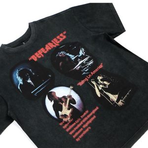 Fearless Rock Legend Y2K Graphic Tee - Edgy Grunge Aesthetic Top for Bold Fashionistas