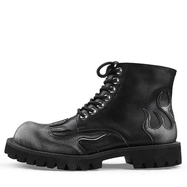 Feel The Burn Y2K Combat Boots - Edgy Grunge Style for Aesthetic Outfits